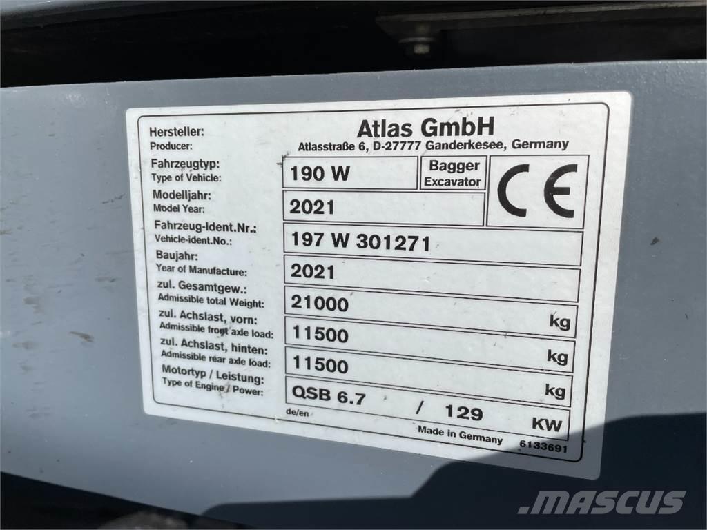 Atlas 190W Ratiniai ekskavatoriai