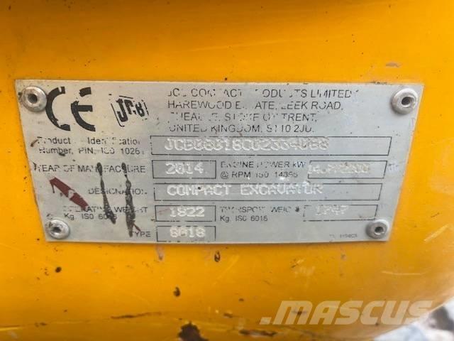 JCB 8018 CTS Mini ekskavatoriai < 7 t
