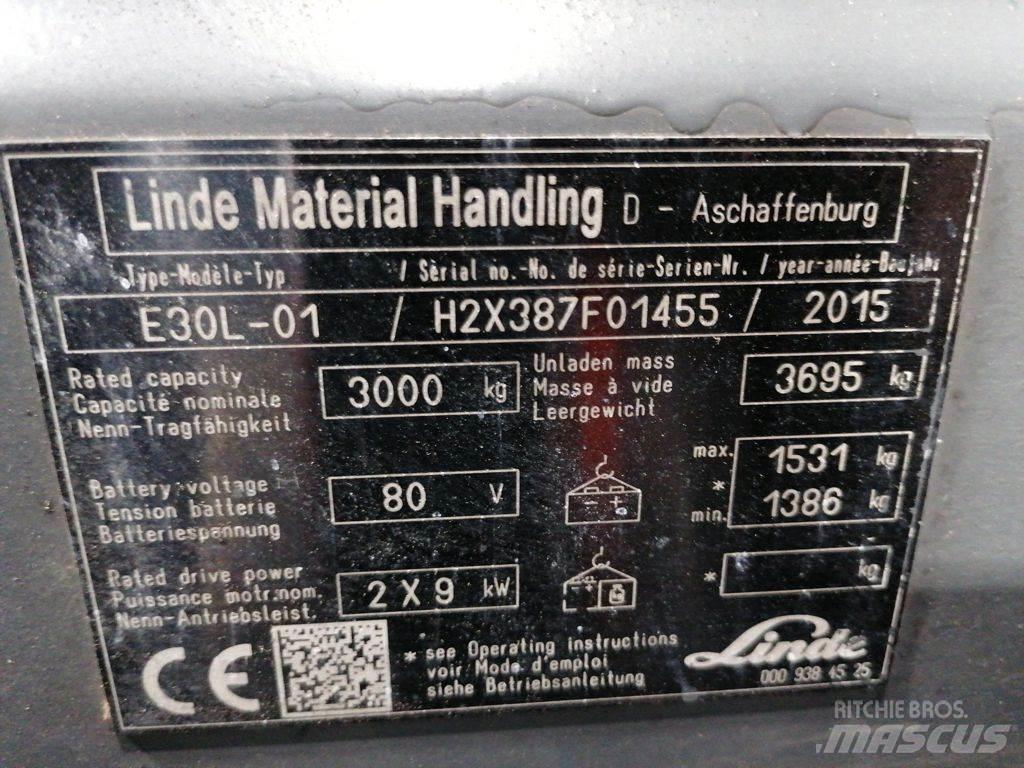 Linde E30L-01 Elektriniai šakiniai krautuvai