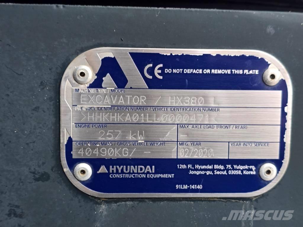 Hyundai HX 380 L Vikšriniai ekskavatoriai