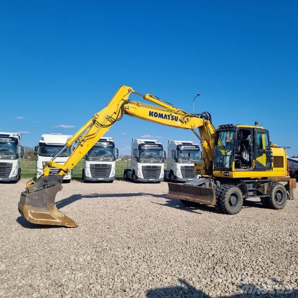 Komatsu PW160 - 11 Ratiniai ekskavatoriai