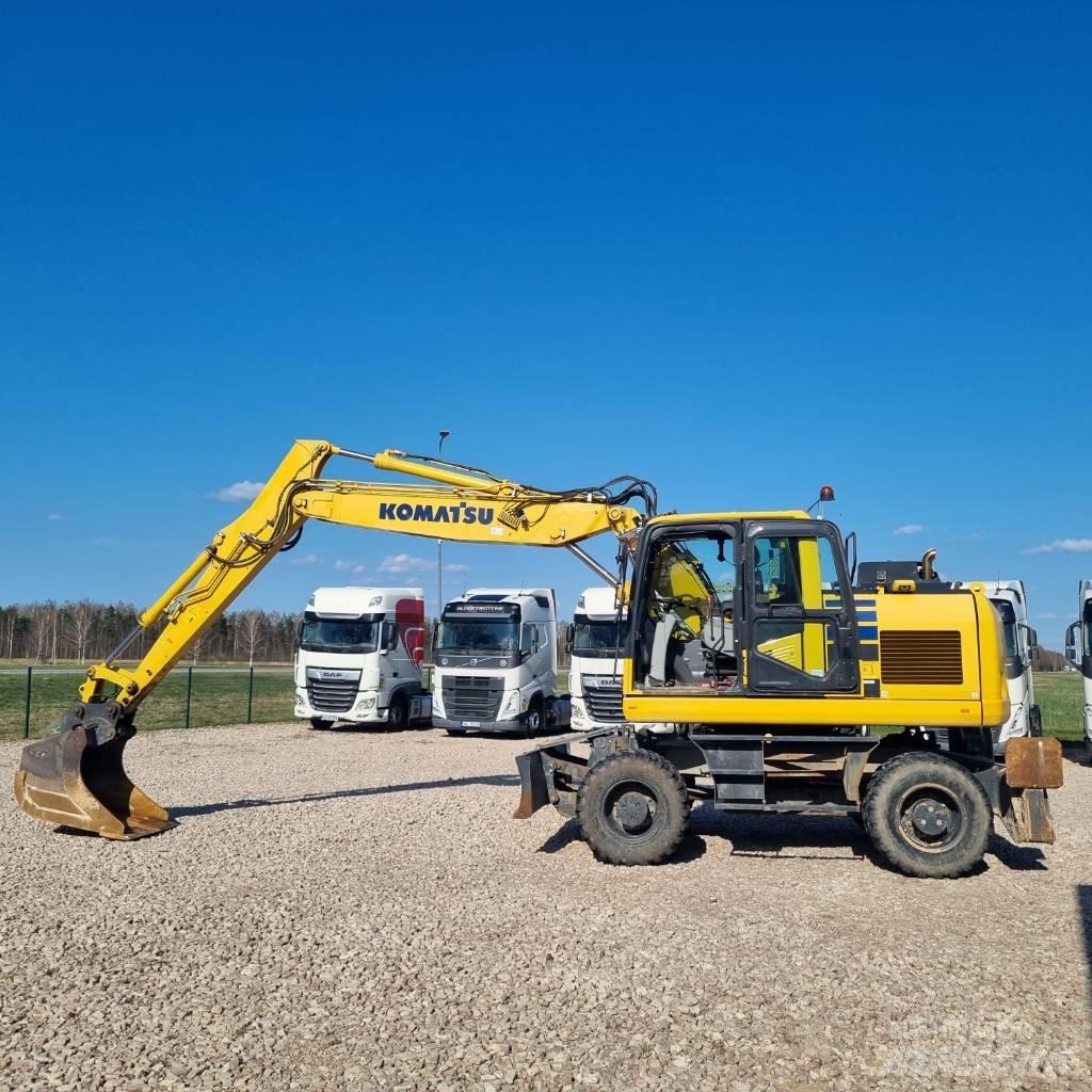 Komatsu PW160 - 11 Ratiniai ekskavatoriai