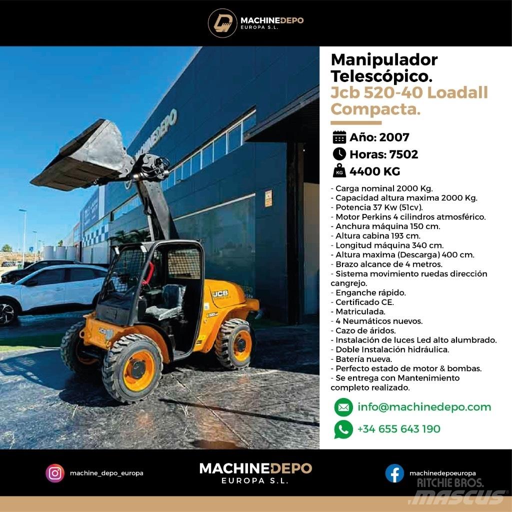 JCB 520-40 Teleskopiniai krautuvai žemės ūkiui