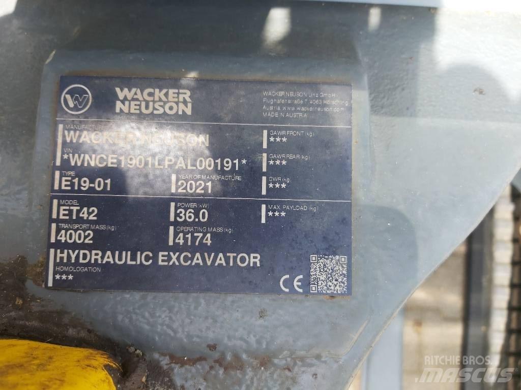 Wacker Neuson ET42 Vikšriniai ekskavatoriai