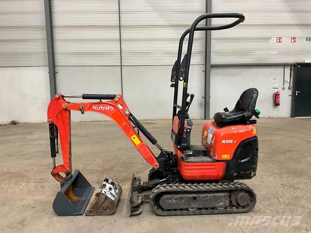 Kubota K 008-3 Mini ekskavatoriai < 7 t