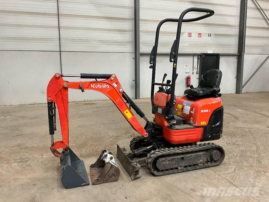 Kubota K 008-3 Mini ekskavatoriai < 7 t