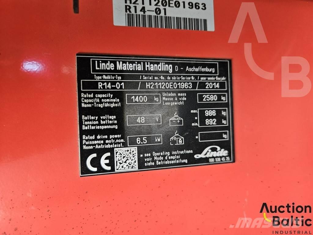 Linde R14-01 Vidutinių aukščių užsakytų prekių krautuvai