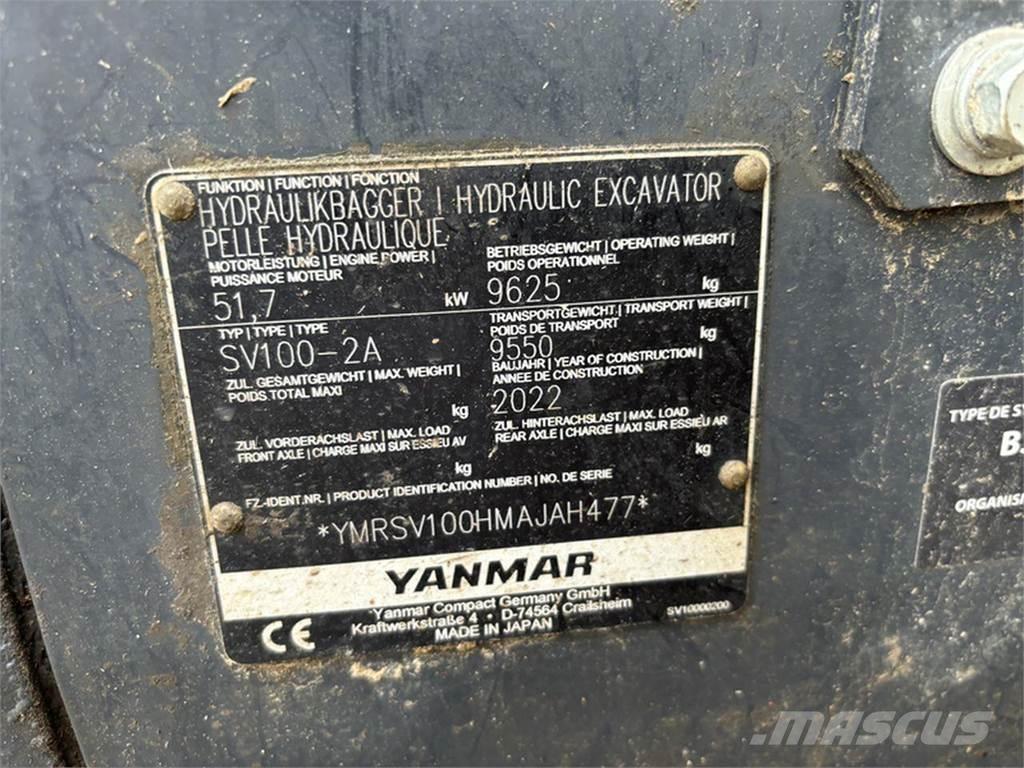 Yanmar SV100-2A Vikšriniai ekskavatoriai