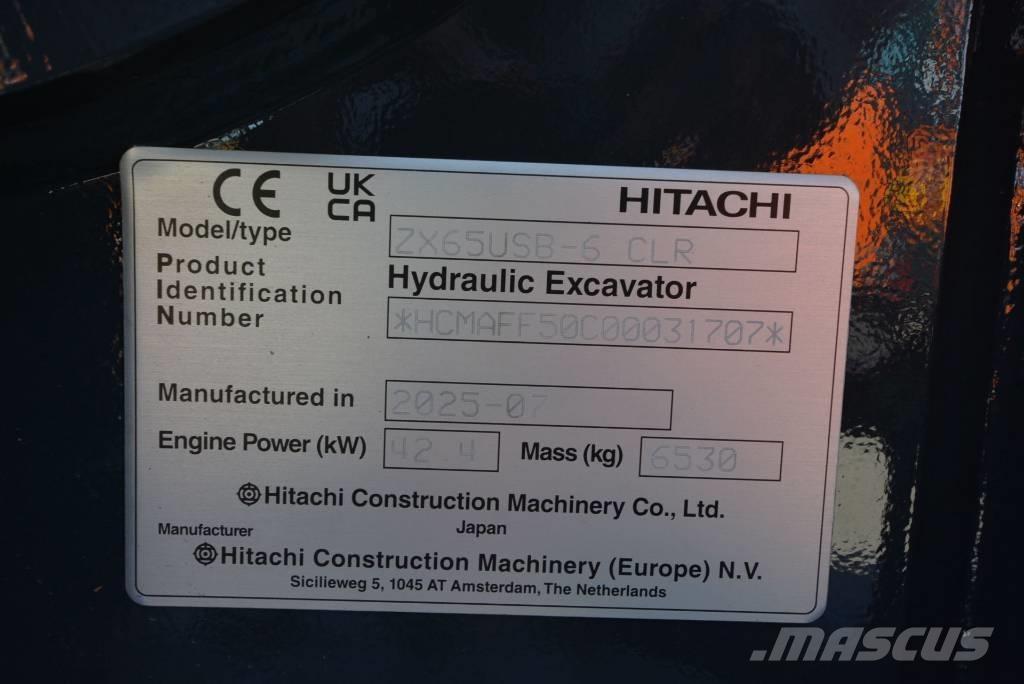 Hitachi ZX 65 USB-6 Mini ekskavatoriai < 7 t