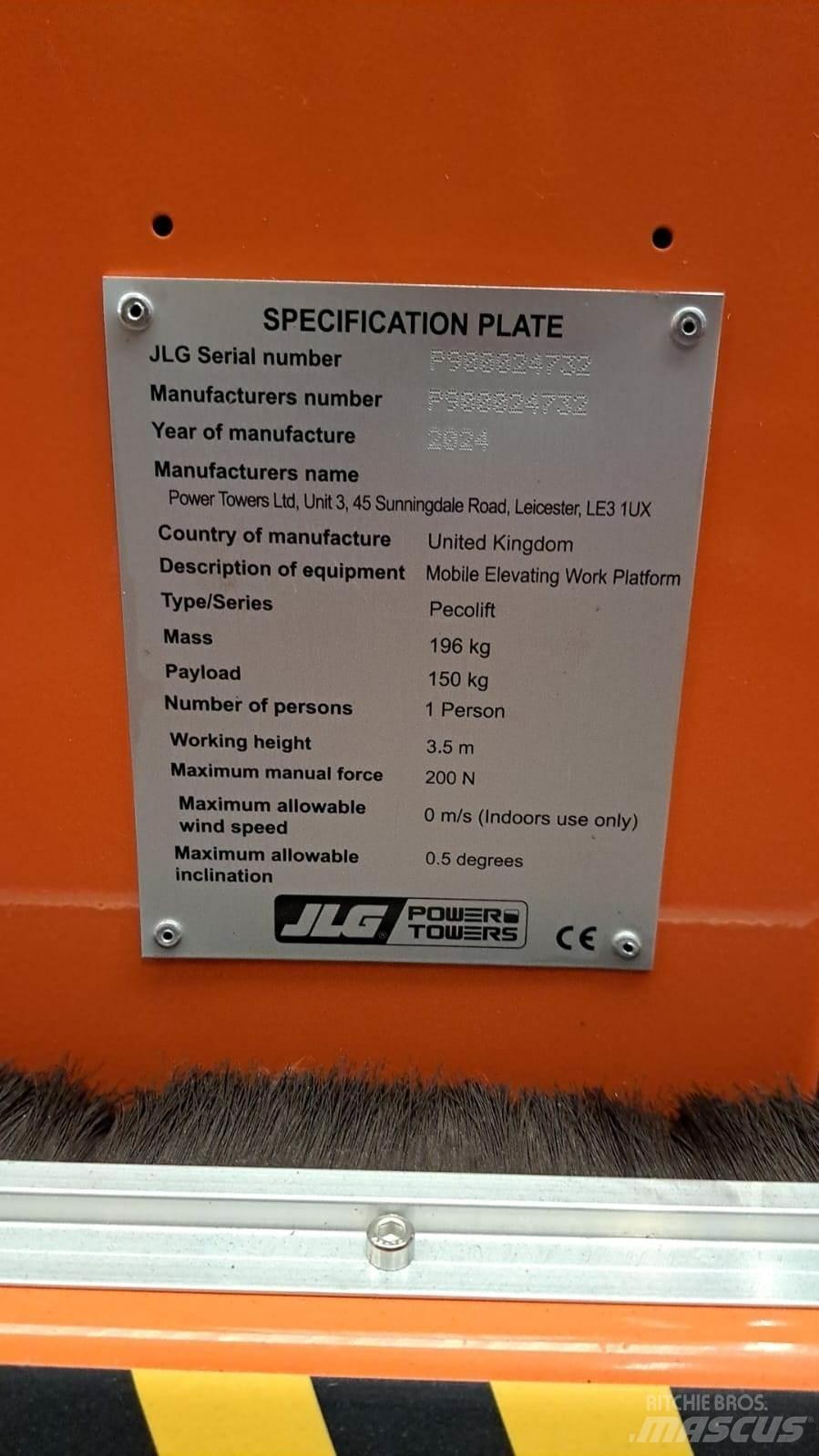 JLG Pecolift Kiti keltuvai ir platformos