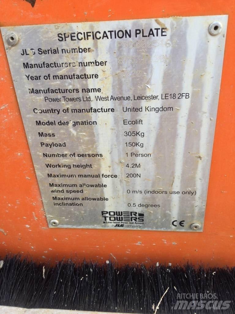JLG Ecolift 50 Vertikalūs stiebiniai keltuvai