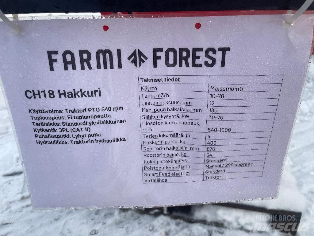 Farmi Forest CH18 Medienos smulkintuvai