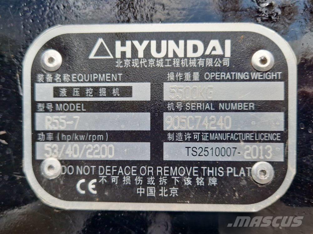 Hyundai R 155-7 Mini ekskavatoriai < 7 t