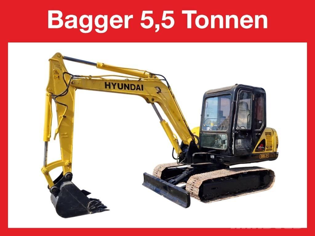 Hyundai R 155-7 Mini ekskavatoriai < 7 t