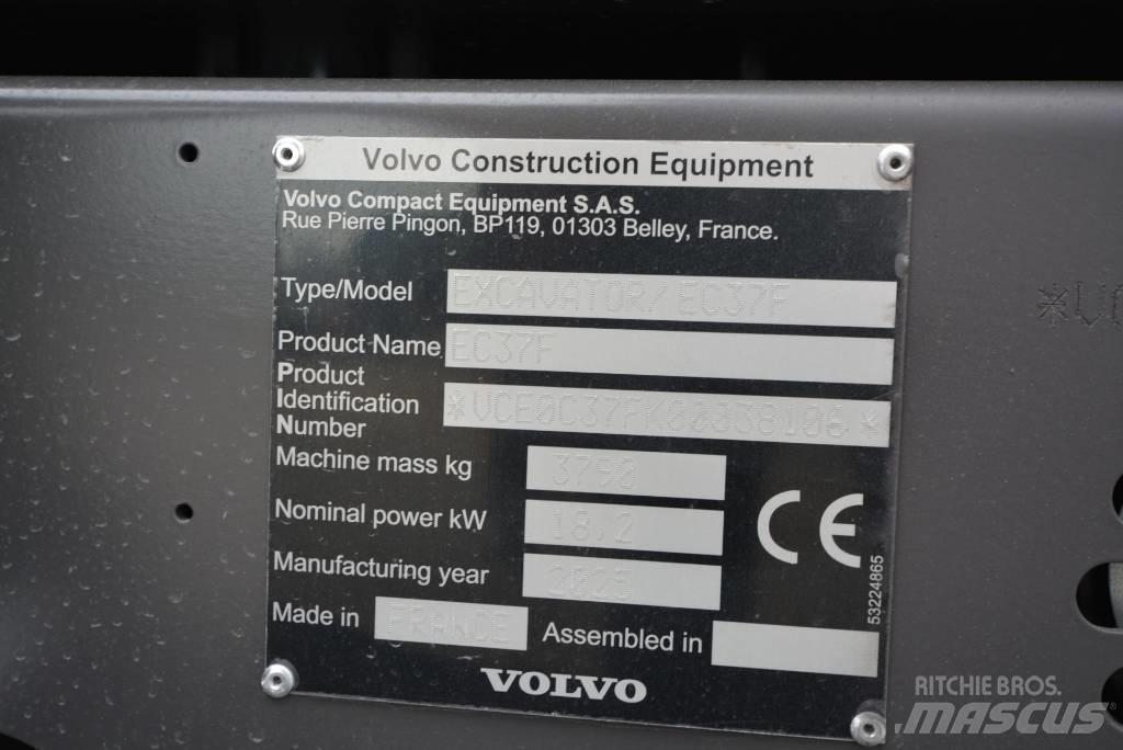 Volvo EC 37 F Aircon Mini ekskavatoriai < 7 t