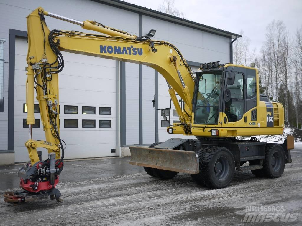 Komatsu PW 160-8 Ratiniai ekskavatoriai