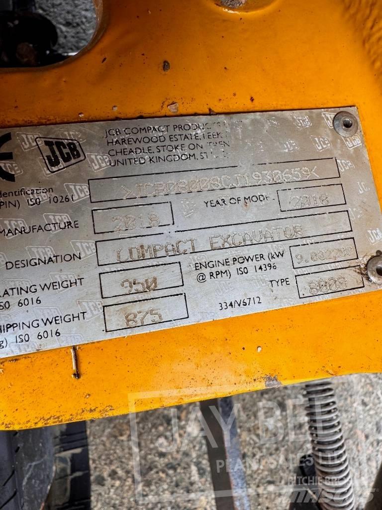 JCB Micro Mini ekskavatoriai < 7 t