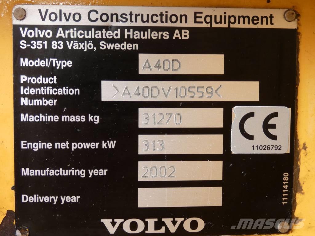 Volvo A 40 D Karjeriniai savivarčiai