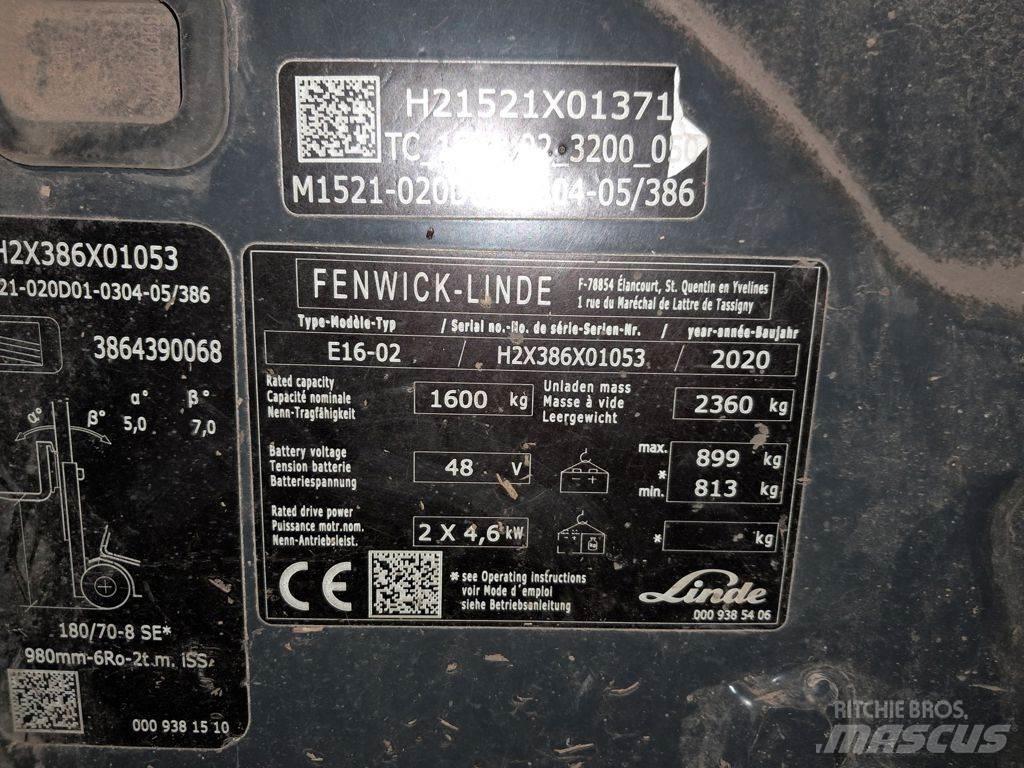 Linde E16-02 Elektriniai šakiniai krautuvai