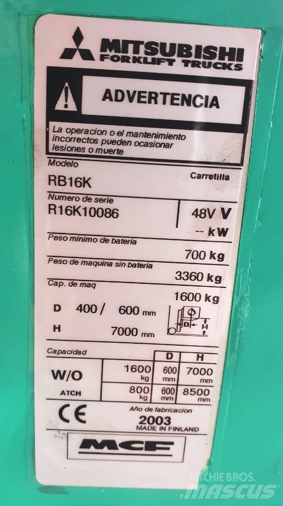 Mitsubishi RB16K Šakiniai krautuvai su prailgintu keltuvu