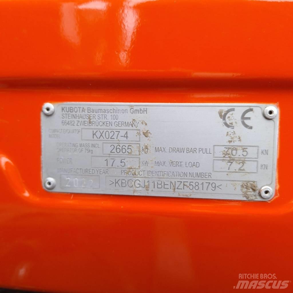 Kubota KX 027 Mini ekskavatoriai < 7 t
