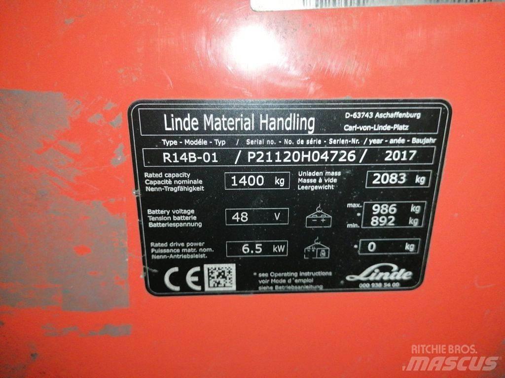 Linde R14B-01 Šakiniai krautuvai su prailgintu keltuvu