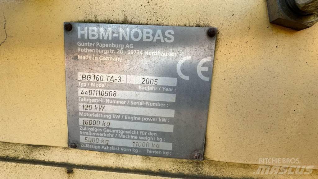 HBM-Nobas GB160TA-3 Greideriai