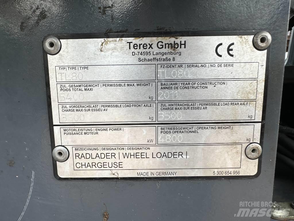Terex TL 80 Naudoti ratiniai krautuvai