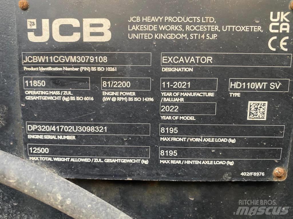 JCB 110 W Ratiniai ekskavatoriai
