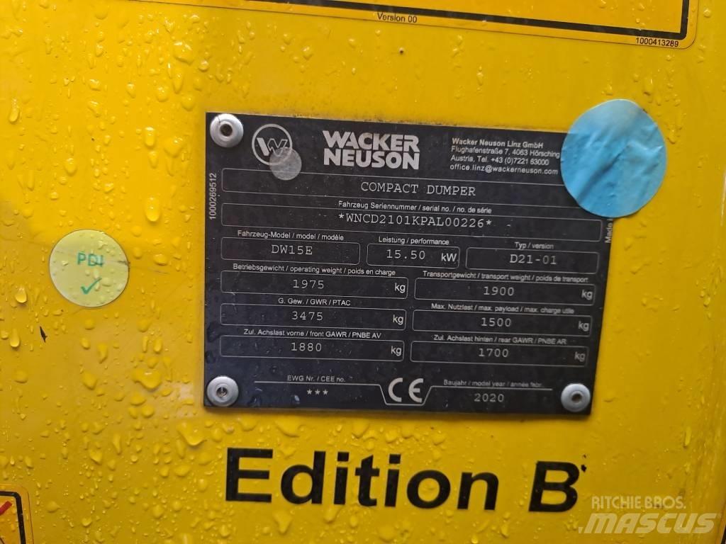 Wacker Neuson DW15e Statybiniai savivarčiai sunkvežimiai