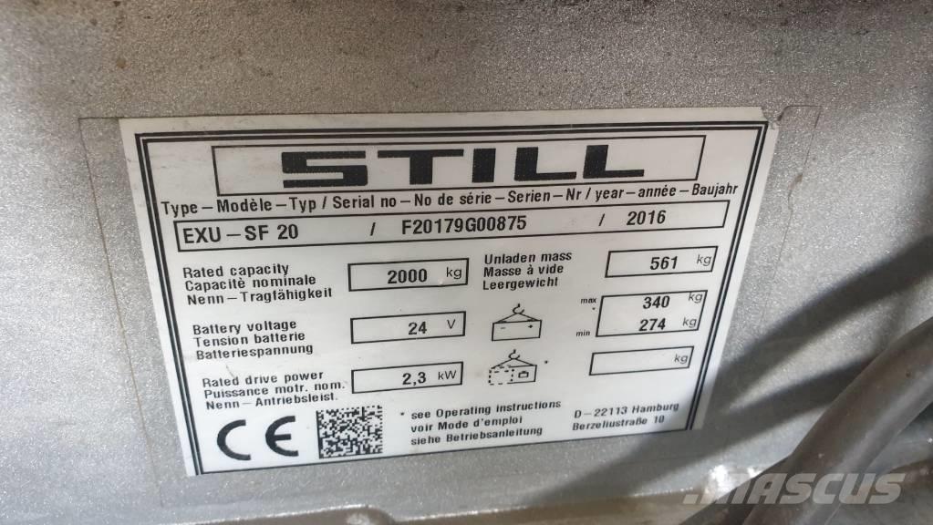 Still EXU-SF 20 Žemų aukščių keltuvai su platforma