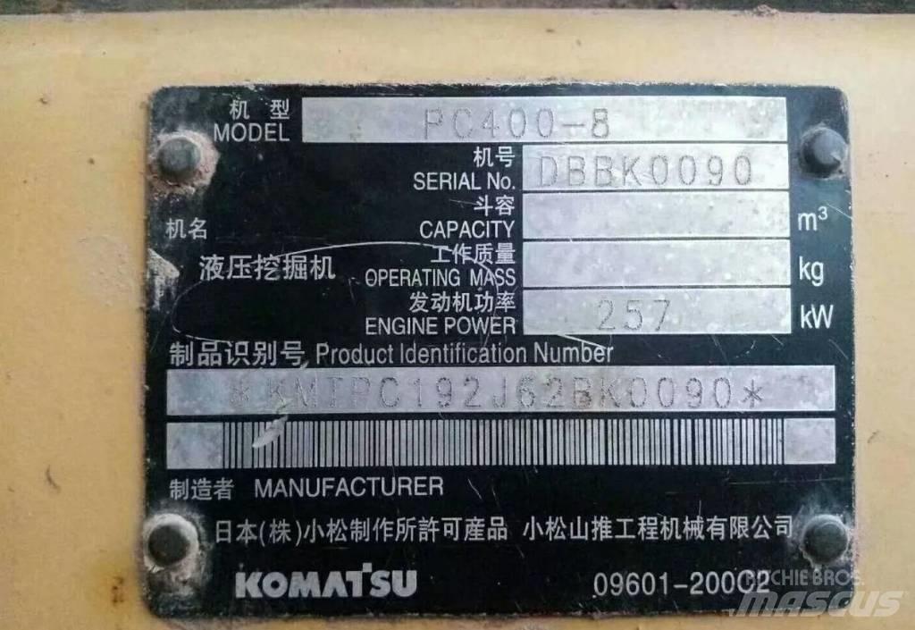 Komatsu PC400-8 Vikšriniai ekskavatoriai