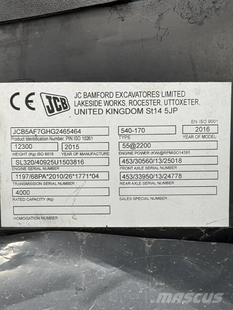 JCB 540-170 Teleskopiniai krautuvai