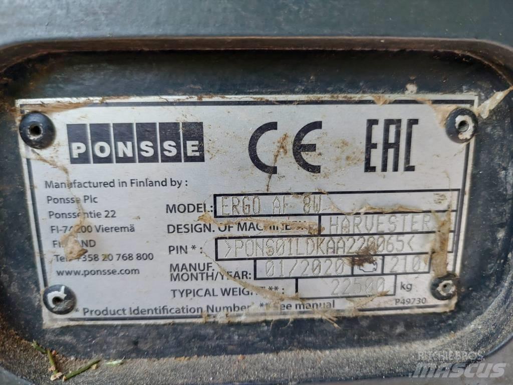Ponsse Ergo AF 8W Miško technika (Harvesteriai)