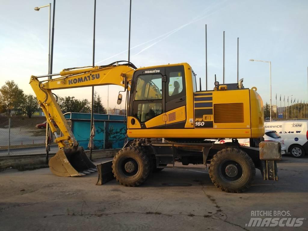 Komatsu pw160-11 Ratiniai ekskavatoriai