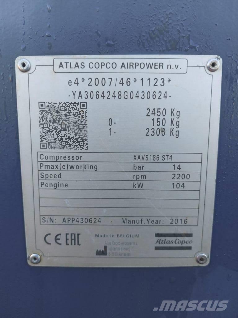 Atlas Copco XAVS186 Kompresoriai