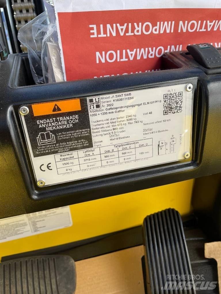 Hyster J1.5 XNT  1,5t Elektriniai šakiniai krautuvai