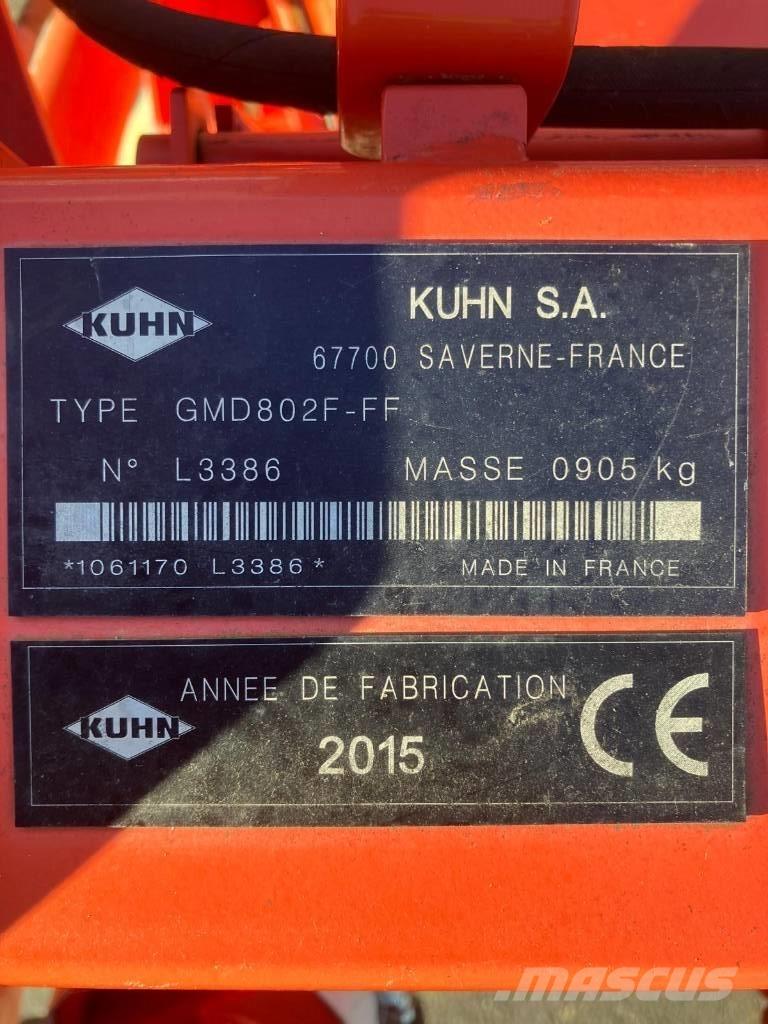 Kuhn GMD 802 F-FF Šienapjovės