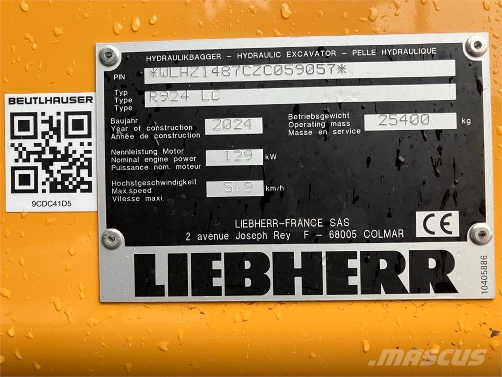 Liebherr R924 Vikšriniai ekskavatoriai