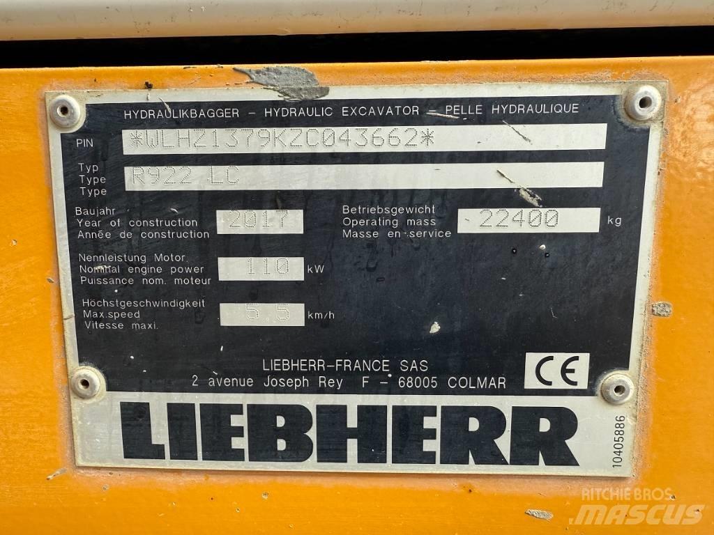 Liebherr R 922 LC Vikšriniai ekskavatoriai
