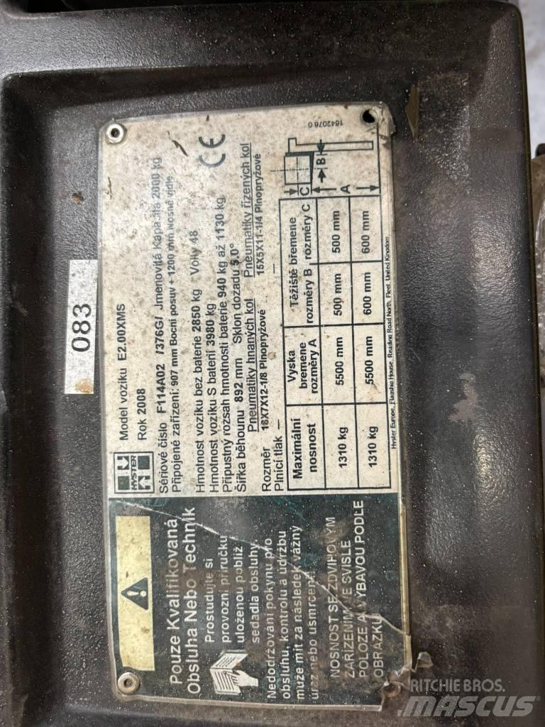 Hyster E2.00XMS Elektriniai šakiniai krautuvai