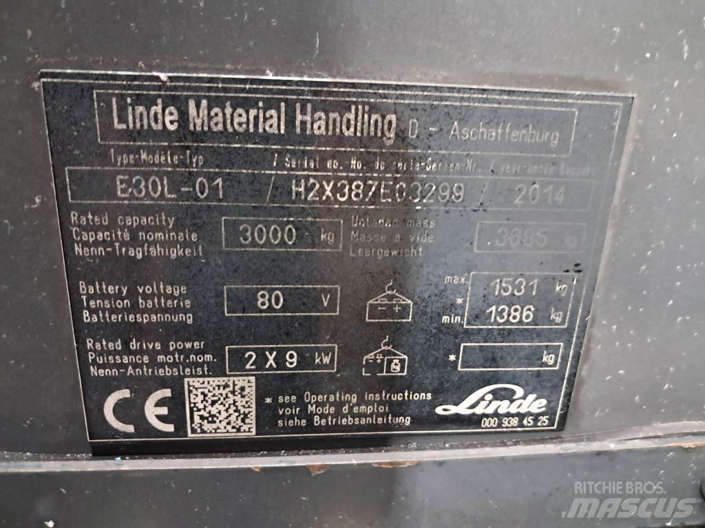 Linde E30L-01 Elektriniai šakiniai krautuvai