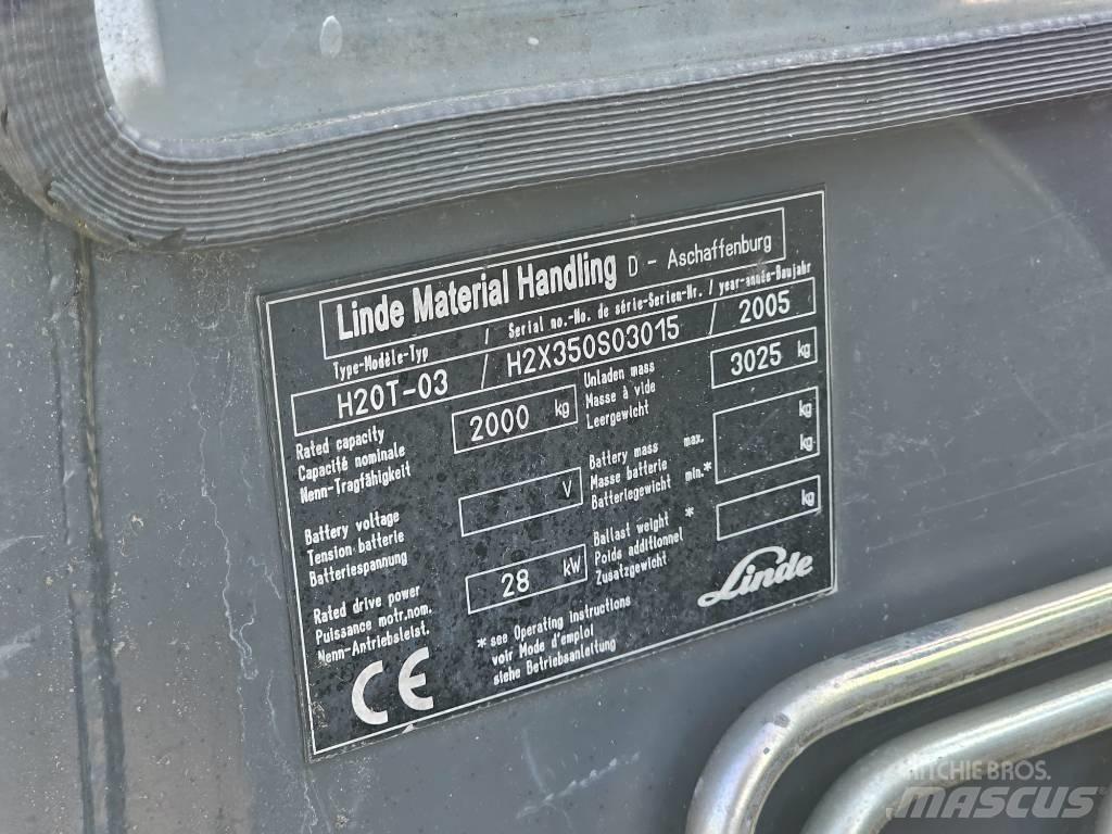 Linde H20T-03 LPG (dujiniai) krautuvai