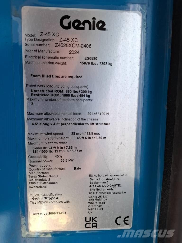 Genie Z45XC Alkūniniai keltuvai