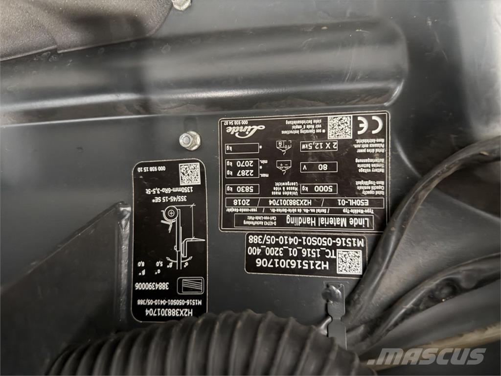 Linde E50HL-01 Elektriniai šakiniai krautuvai