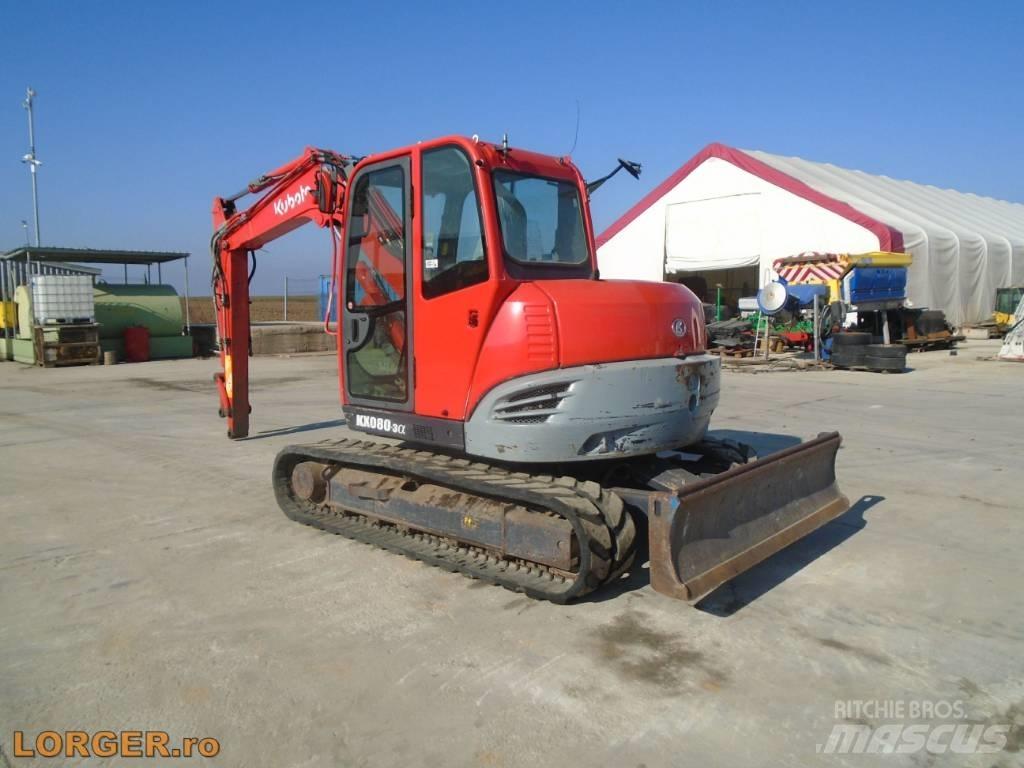 Kubota KX 080-3 Vikšriniai ekskavatoriai