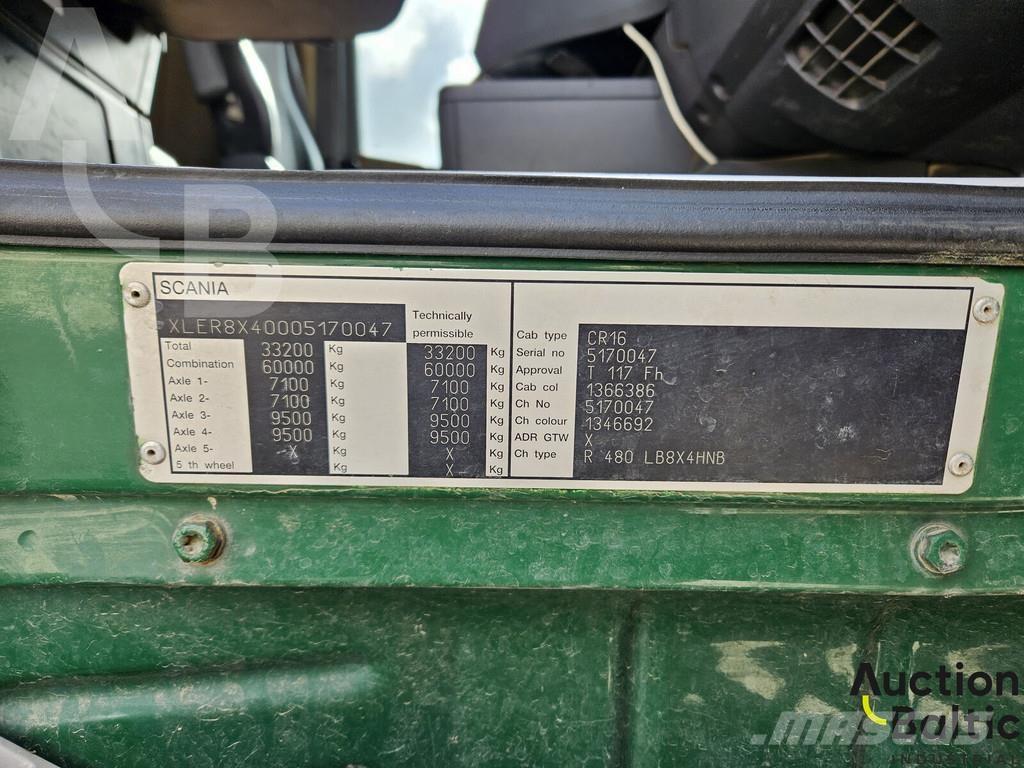 Scania R 480 Savivarčių priekabų vilkikai