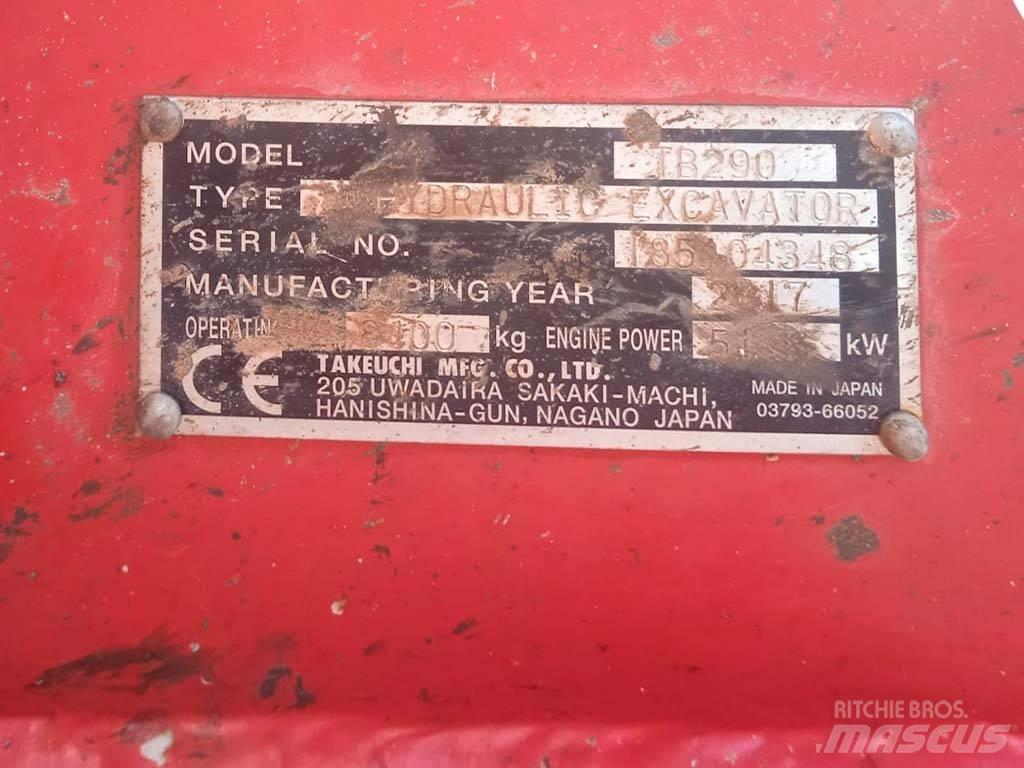Takeuchi TB290 Mini ekskavatoriai < 7 t