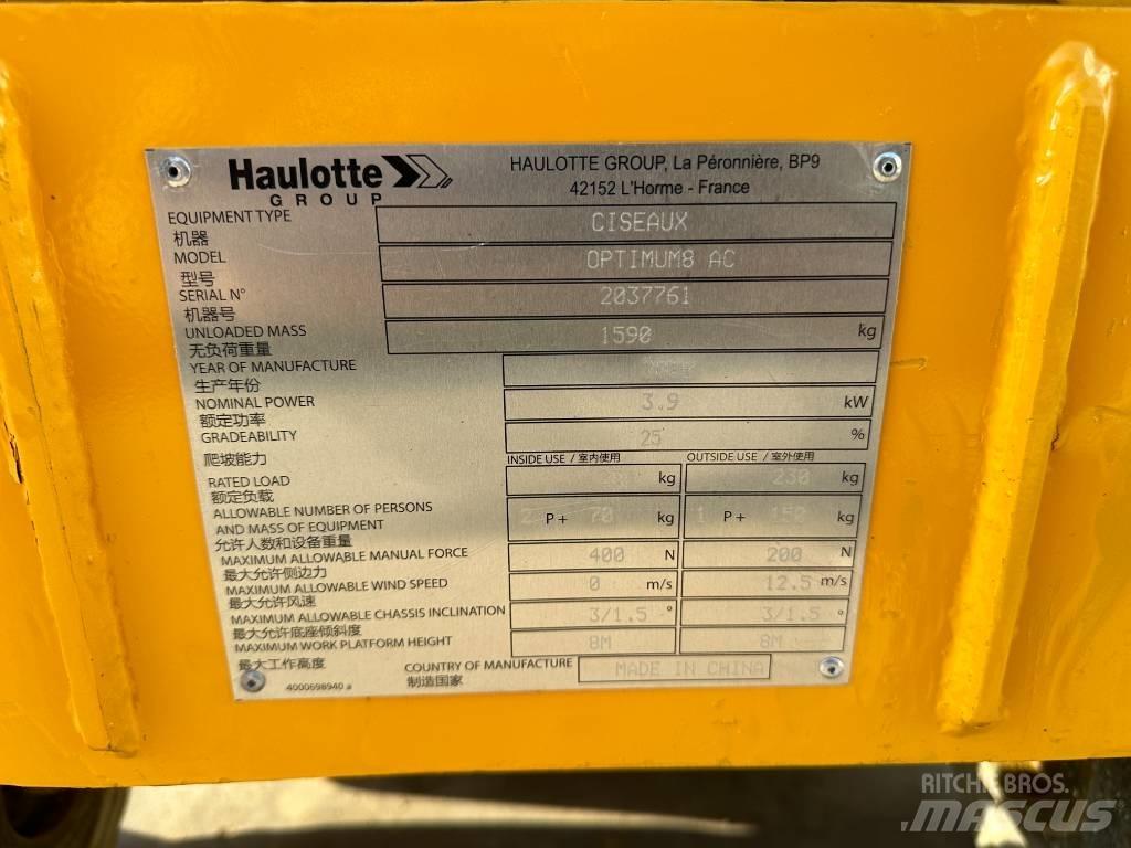 Haulotte OPTIMUM 8 Žirkliniai keltuvai