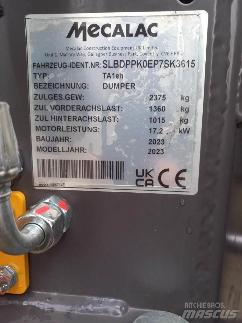 Mecalac TA1EH Statybiniai savivarčiai sunkvežimiai